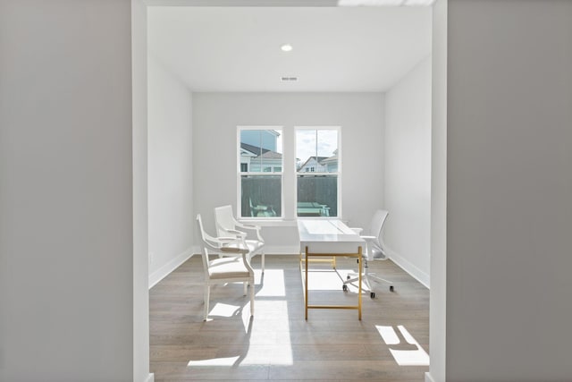 interior space featuring hardwood / wood-style flooring