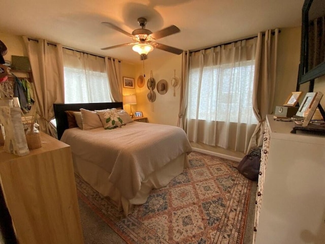 bedroom featuring a ceiling fan
