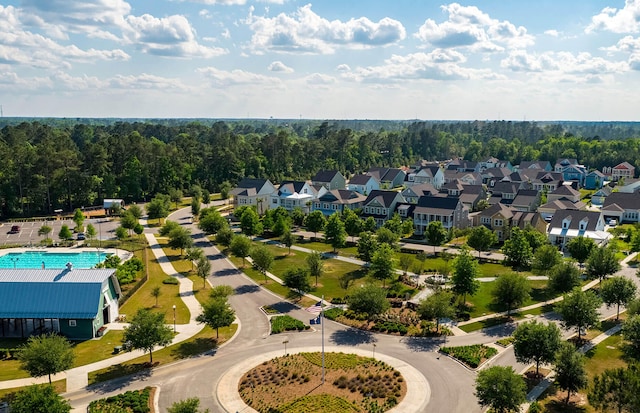 aerial view of residential area