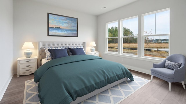 bedroom with baseboards