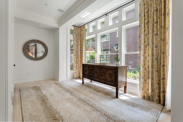 32 Prioleau St Unit J, Charleston, SC 29401 - foyer with ornamental molding and wood finished floors
