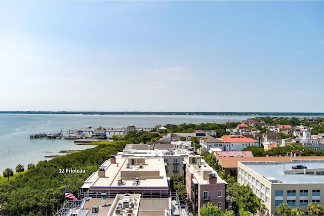 32 Prioleau St Unit J, Charleston, SC 29401 - aerial view of a large body of water