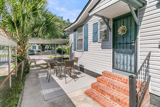 2215 Suffolk St, North Charleston, SC 29405 - view of patio with entry steps and outdoor dining area