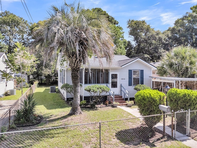 2215 Suffolk St, North Charleston, SC 29405 - view of front of house featuring a gate, a shingled roof, and entry steps