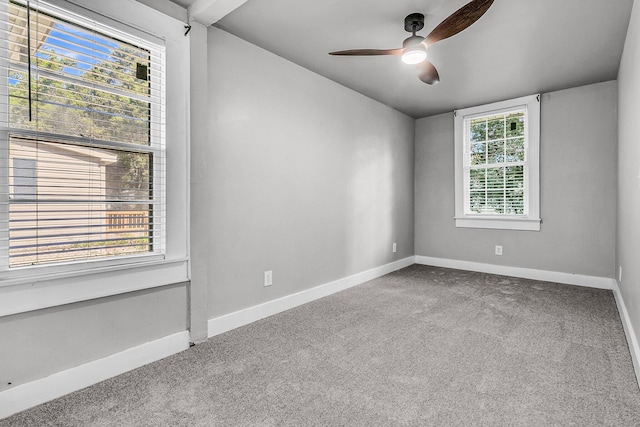 2215 Suffolk St, North Charleston, SC 29405 - carpeted empty room with a ceiling fan and vaulted ceiling