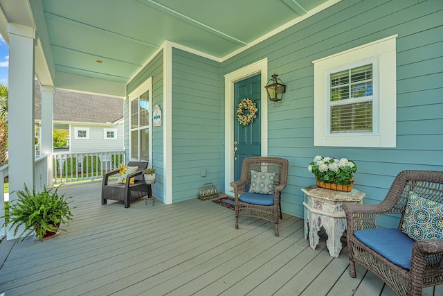 3769 Maidstone Dr, Mount Pleasant, SC 29466 - wooden terrace featuring covered porch