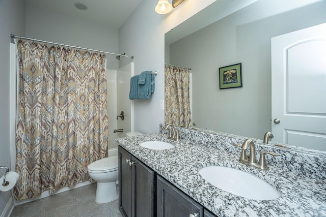 3769 Maidstone Dr, Mount Pleasant, SC 29466 - full bathroom with toilet, double vanity, and tile patterned floors