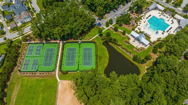 3769 Maidstone Dr, Mount Pleasant, SC 29466 - aerial view of a nearby body of water and a pool area