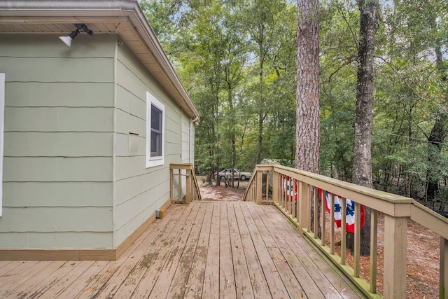 deck with ceiling fan