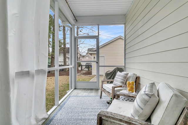 view of sunroom / solarium