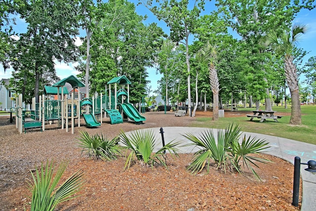 community play area featuring a yard