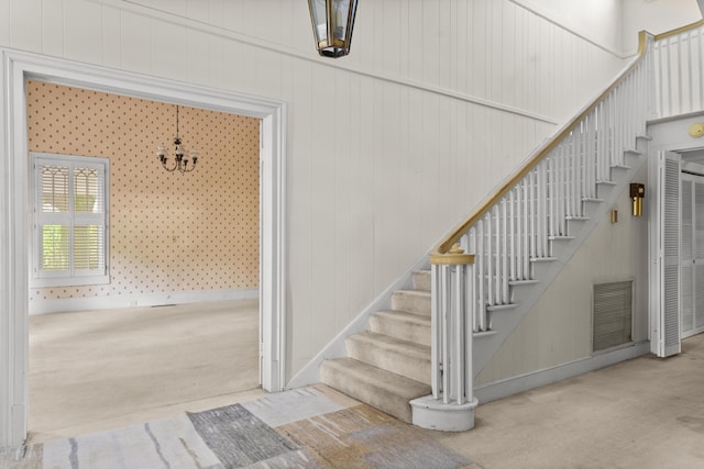 view of stairway