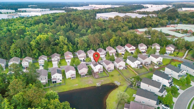 9747 Seed St, Ladson, SC 29456 - aerial view of property and surrounding area with a large body of water and nearby suburban area