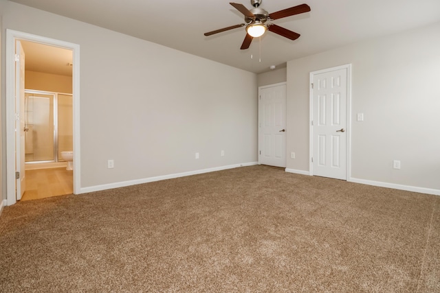 8285 Little Sydneys Way N, Charleston, SC 29406 - unfurnished bedroom with carpet, ensuite bathroom, and ceiling fan