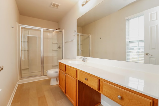 8285 Little Sydneys Way N, Charleston, SC 29406 - full bathroom with a stall shower, wood finished floors, and vanity
