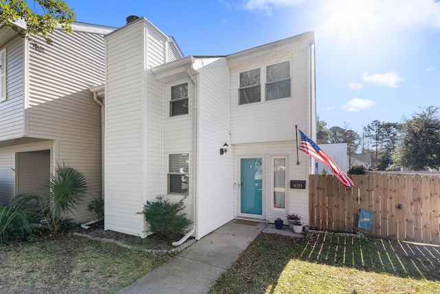 view of property with a front yard