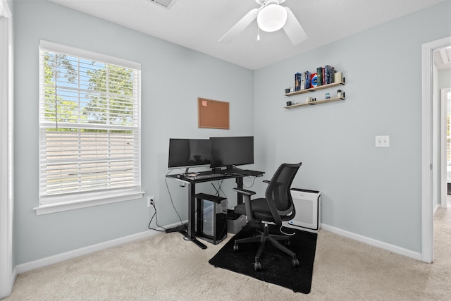 340 Stefan Dr, Charleston, SC 29412 - office featuring carpet flooring and a ceiling fan