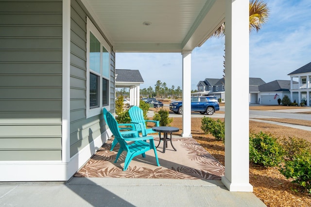 view of patio featuring covered porch