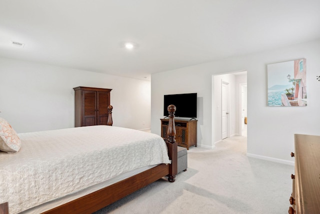 view of carpeted bedroom