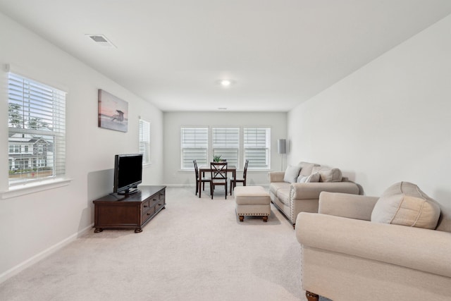 view of carpeted living room