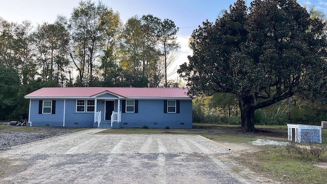 view of ranch-style home