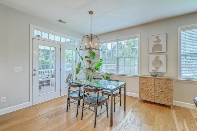 2150 Terrabrook Ln, Charleston, SC 29412 - dining area featuring wood finished floors and a chandelier