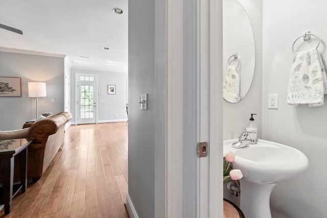 129 Saluda Dr, Moncks Corner, SC 29461 - bathroom with wood finished floors and recessed lighting