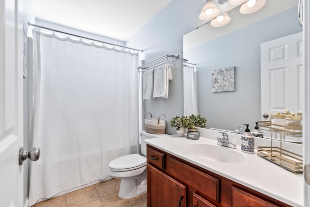 129 Saluda Dr, Moncks Corner, SC 29461 - bathroom with vanity, tile patterned floors, and curtained shower
