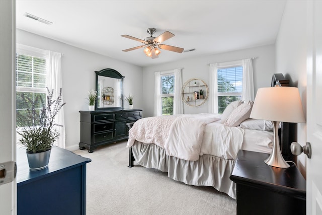 129 Saluda Dr, Moncks Corner, SC 29461 - bedroom featuring light carpet and ceiling fan