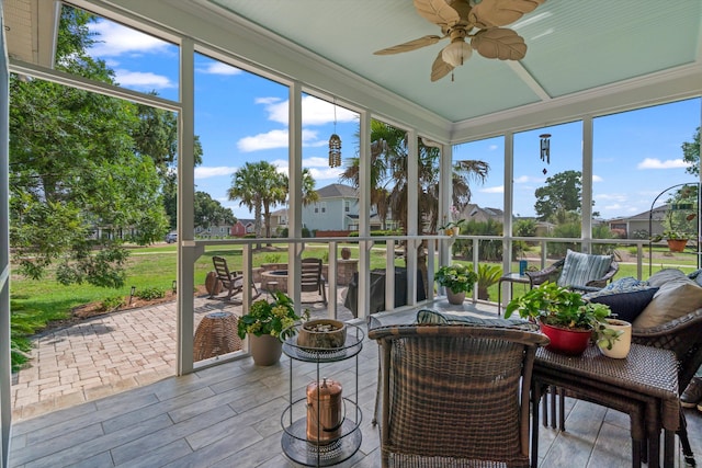 129 Saluda Dr, Moncks Corner, SC 29461 - sunroom / solarium featuring ceiling fan