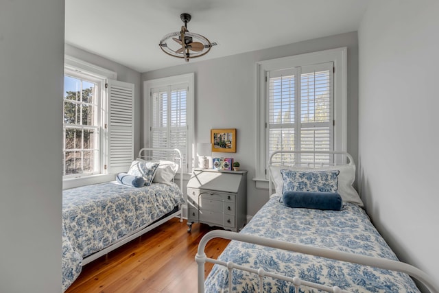 bedroom featuring hardwood / wood-style flooring