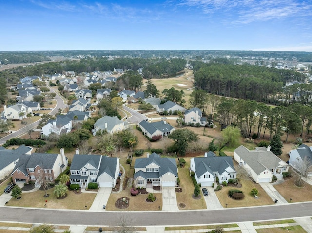 aerial view featuring a residential view