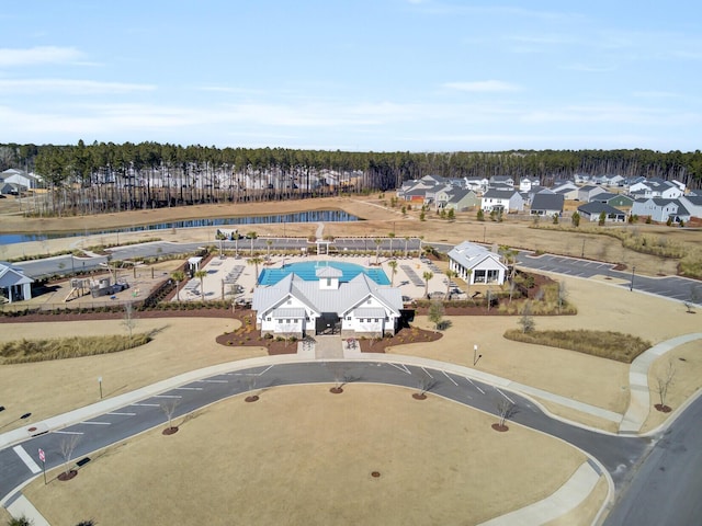 drone / aerial view featuring a residential view