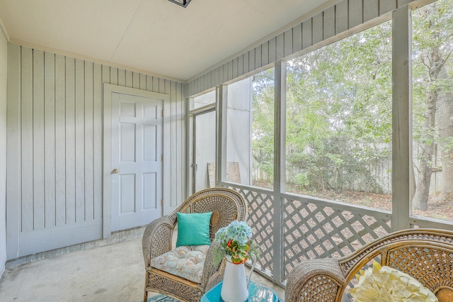 view of sunroom / solarium