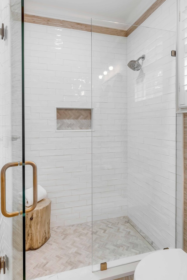 bathroom with walk in shower