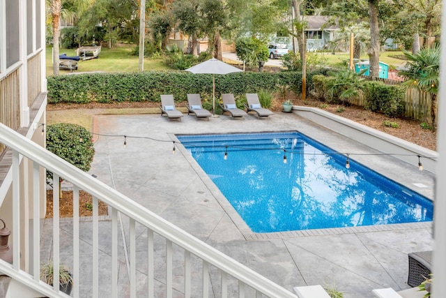 view of pool with a patio area