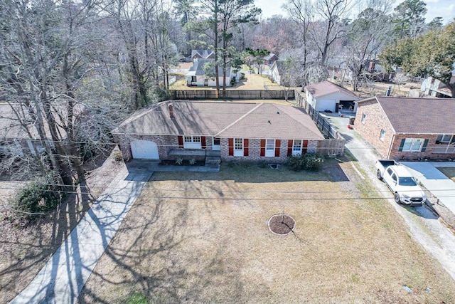 birds eye view of property