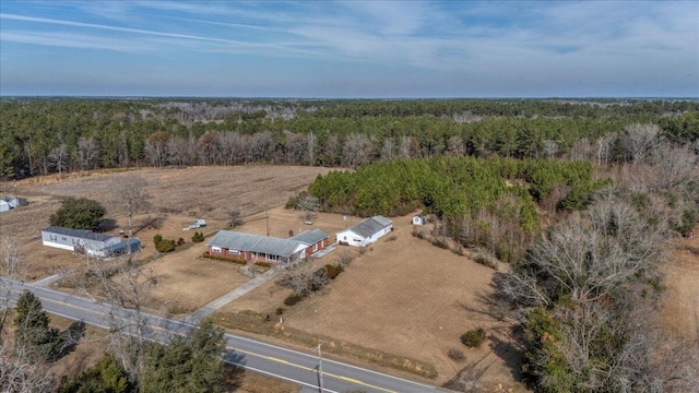 bird's eye view featuring a rural view