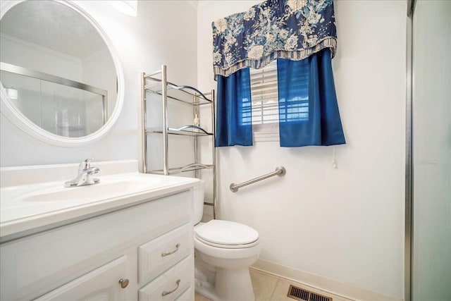 2830 Wire Rd, Saint George, SC 29477 - bathroom with vanity, tile patterned flooring, and toilet