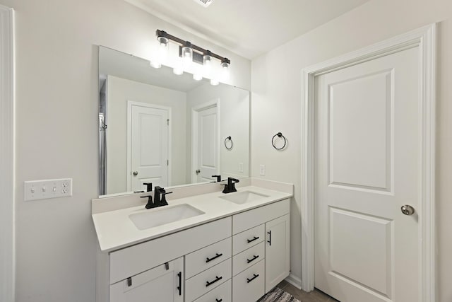 bathroom with vanity