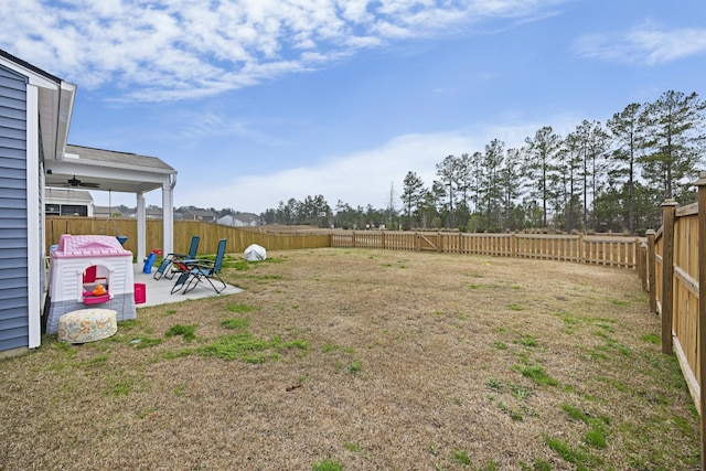 view of yard featuring a patio area