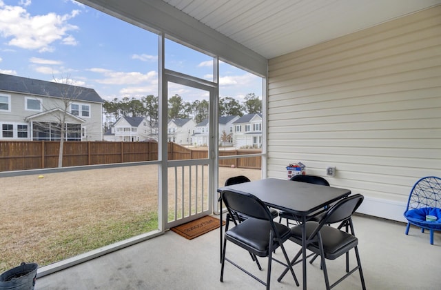 view of sunroom