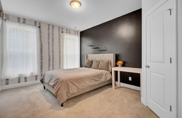 view of carpeted bedroom