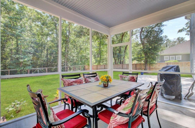 view of sunroom / solarium