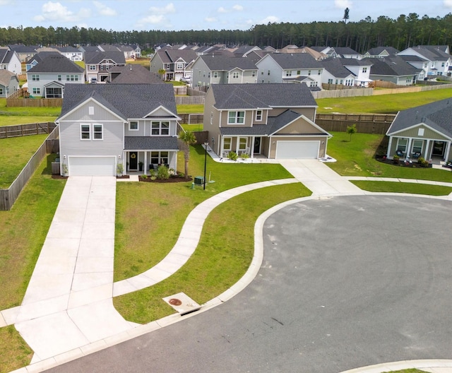 drone / aerial view featuring a residential view