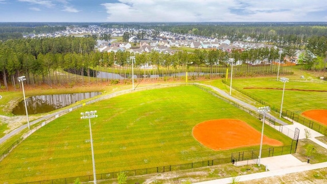 aerial view featuring a residential view