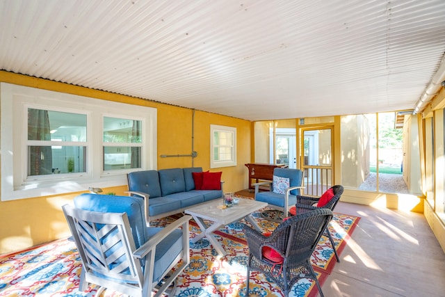 view of sunroom