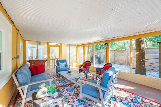 view of sunroom / solarium