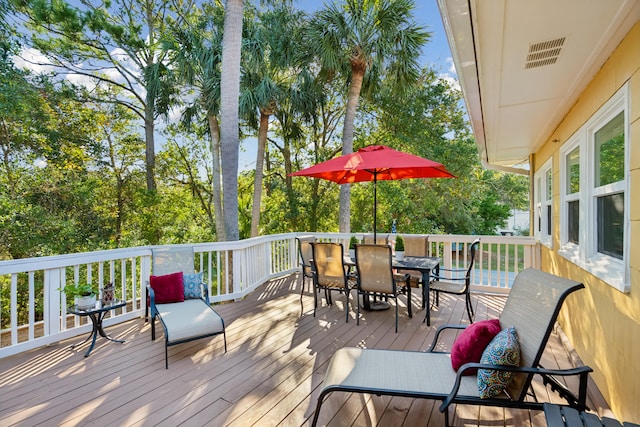 view of wooden deck