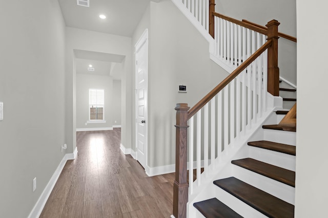 foyer featuring hardwood / wood-style floors